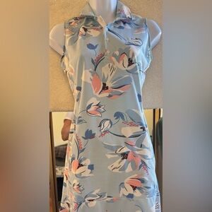Ralph Lauren Asymmetrical Floral Dress - Blue and Pink